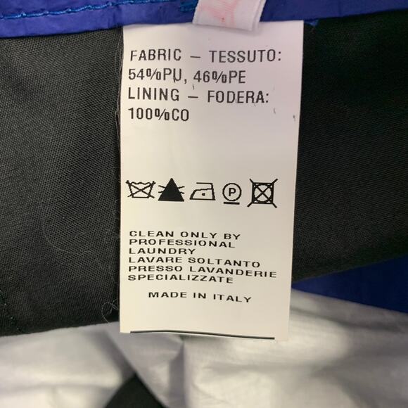 WALTER VAN BEIRENDONCK 32 Blue Polyurethane Blend Oversized Cargo Casual Pants - Picture 7 of 7